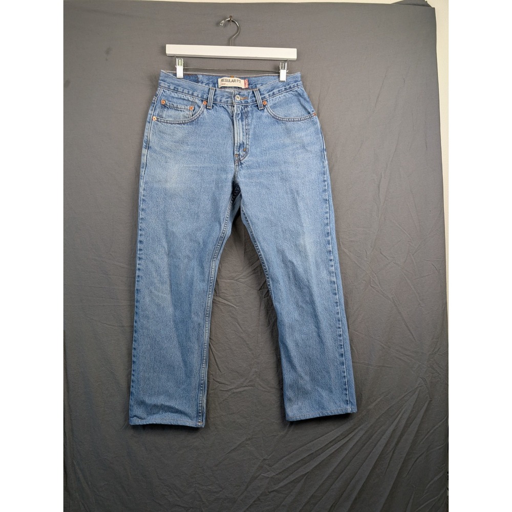 Levi's 505 Regular Fit Jeans Light Wash Blue Denim 32x30 Mens